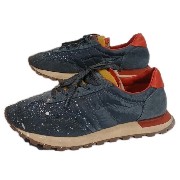 Maison Margiela 10 Men\'s 22 Retro Runner Gray Paint Splatter Low Top Sneakers 40 main image 9